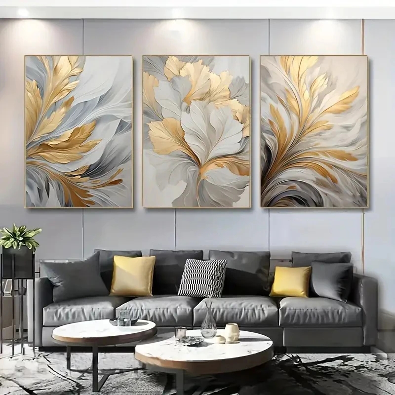 Luxury Bags White - 3pcs/set Golden White Leaves Diy Diamond