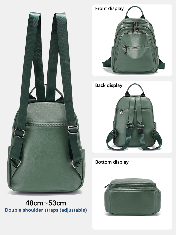 Zency Lake Blue Genuine Leathe - Genuine Leather Backpack recension och pris