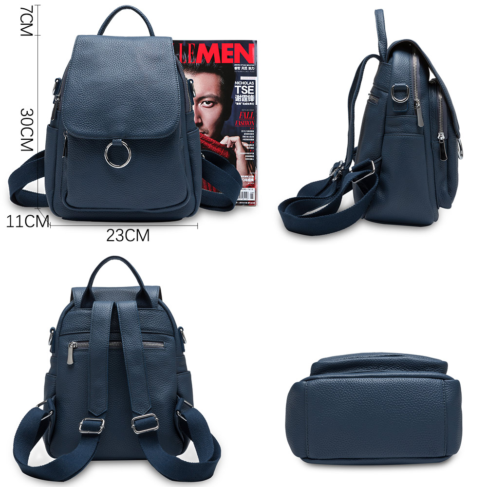 Zency New Fashion Women Backpa - Genuine Leather Backpack recension och pris