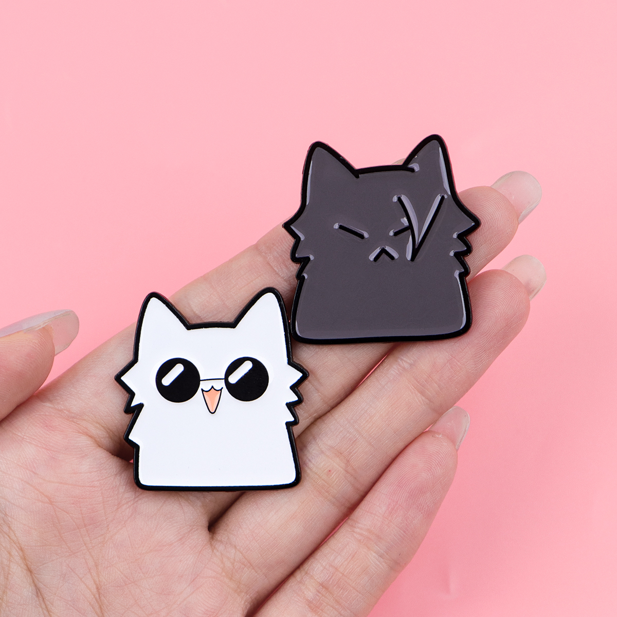 Cute Anime Black White Cats En - Luxury Bags White recension och pris