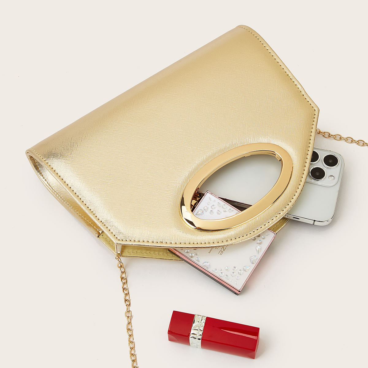 Women's Evening Bag, Gold Colo - Luxury Bags Gold recension och pris