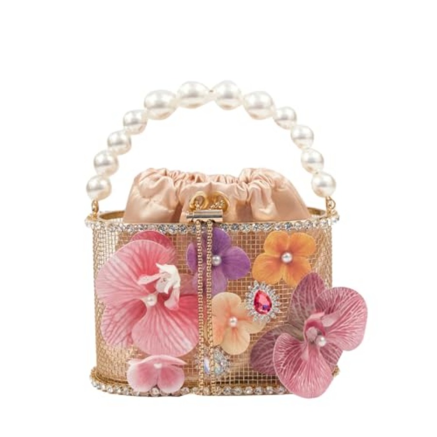 Luxury Women's Party Flower Sh - Luxury Bags Gold recension och pris