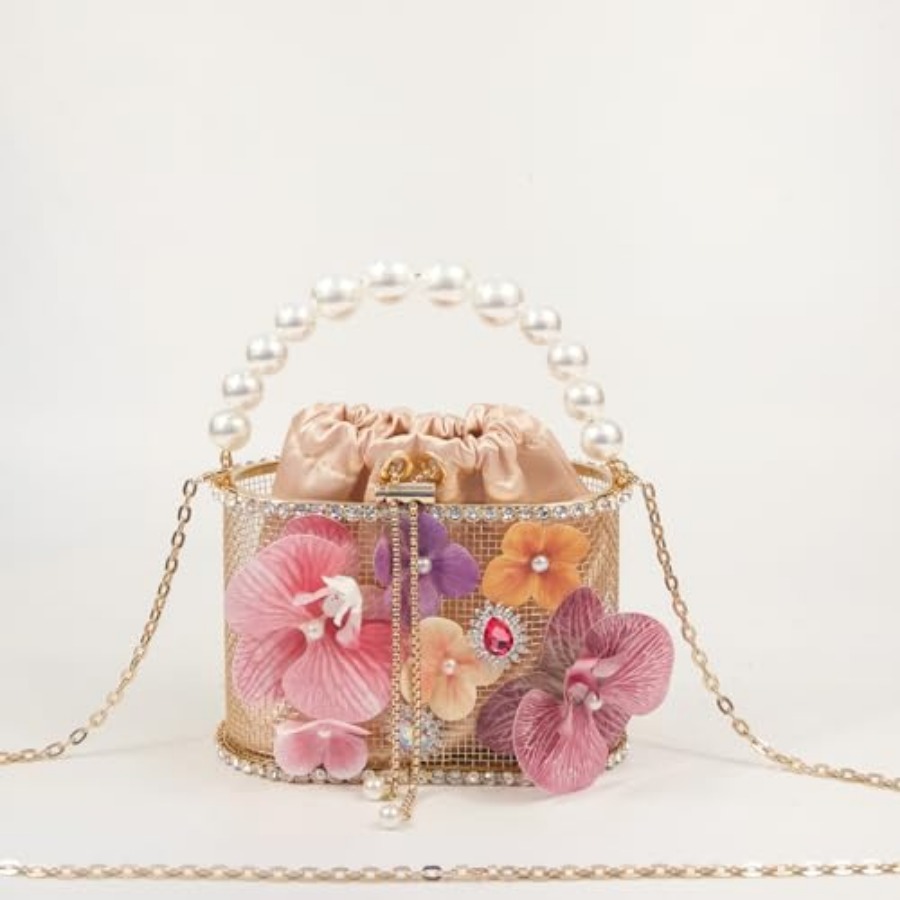 Luxury Women's Party Flower Sh - Luxury Bags Gold recension och pris