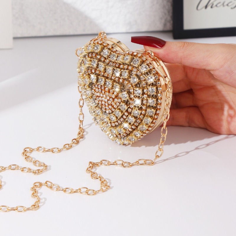 Mini Heart-shaped Diamond Sett - Luxury Bags Gold recension och pris