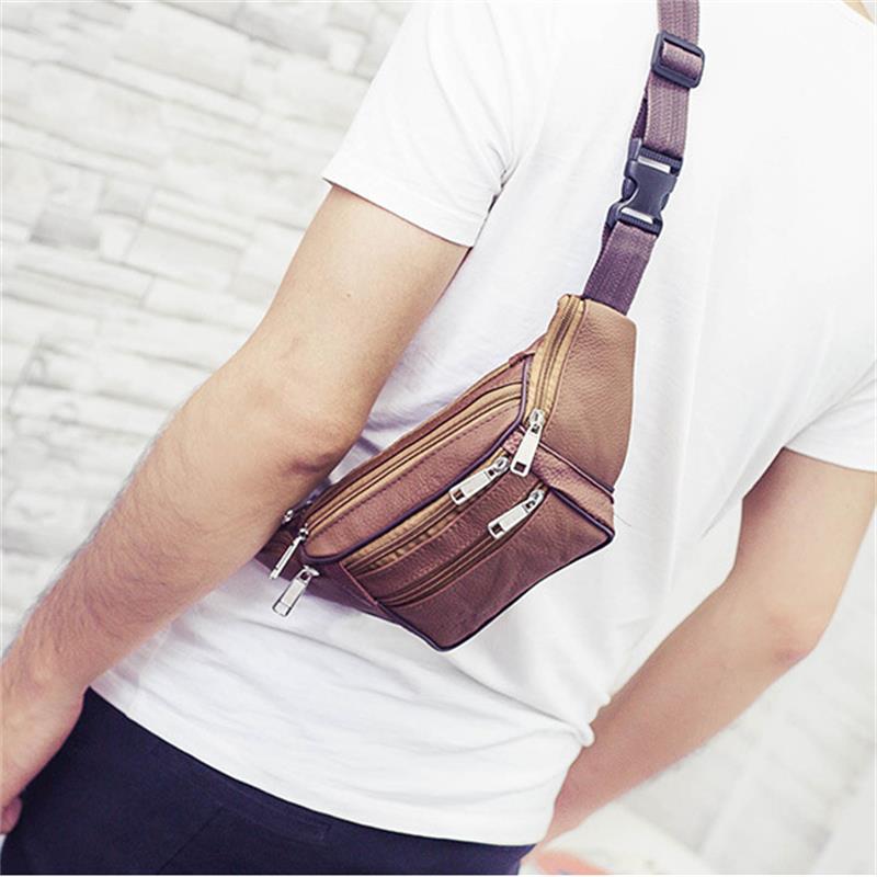 Men's Waist Bag Top Layer Cowh - Genuine Leather Backpack recension och pris