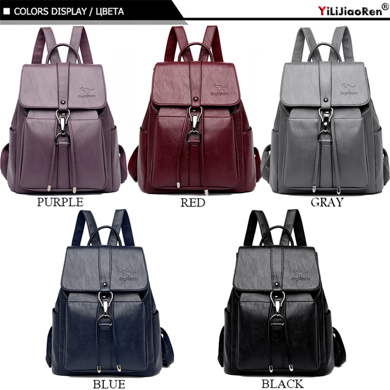 Anti Theft Backpack Women Shou - Genuine Leather Backpack recension och pris