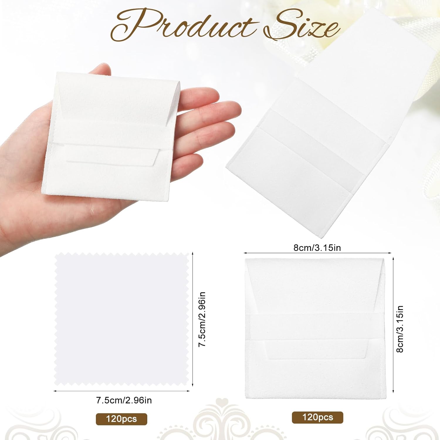 40 Pcs Microfiber Jewelry Pouc - Luxury Bags White recension och pris
