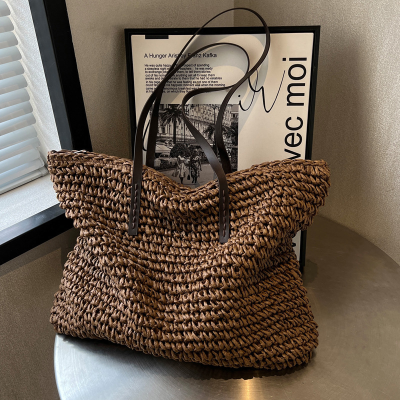 Straw Woven Tote Bags Casual L - Luxury Bags For Summer recension och pris