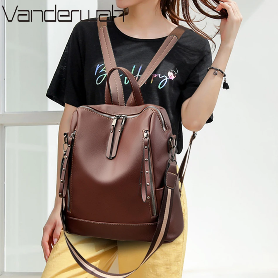 Brand Luxury Backpacks Soft Le - Genuine Leather Backpack recension och pris