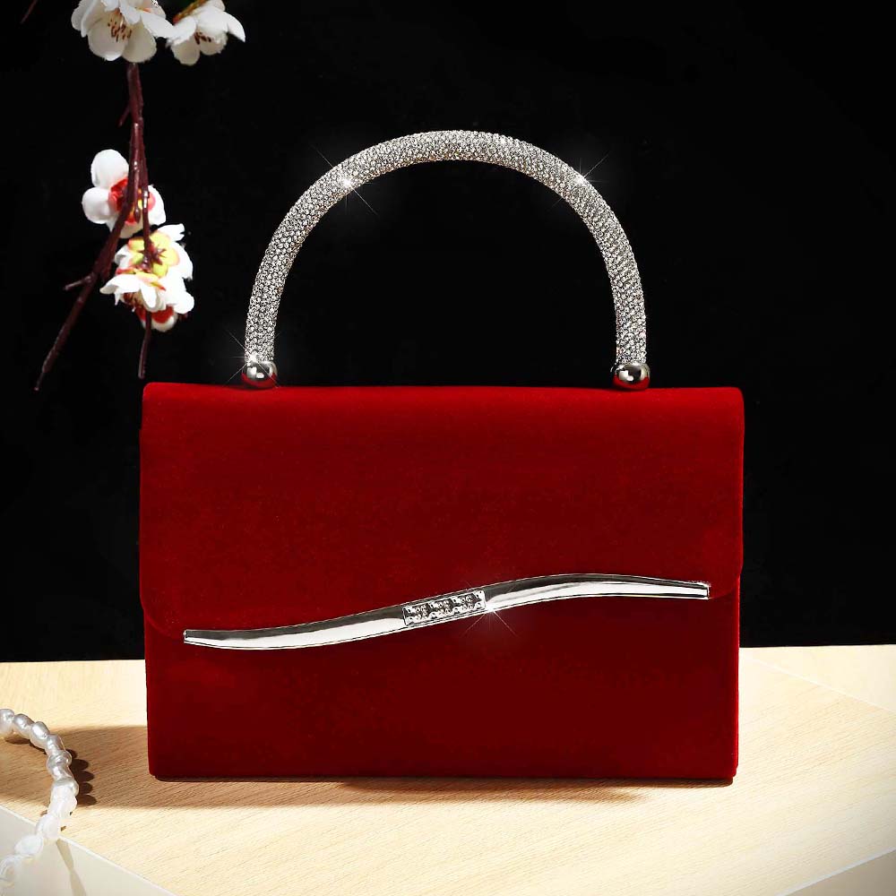 New wine red velvet diamond-en - Luxury Bags Outlet recension och pris