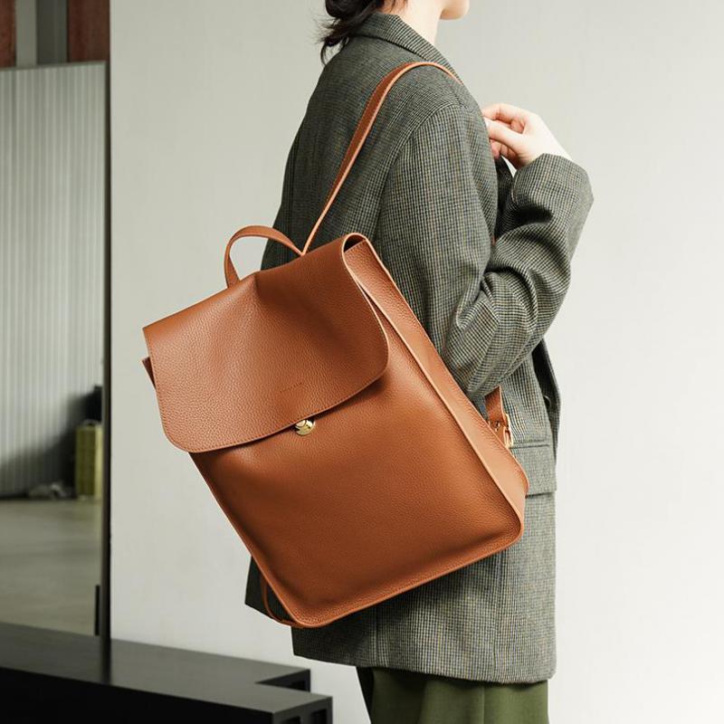 2025 New Top Layer Cowhide Bac - Genuine Leather Backpack recension och pris