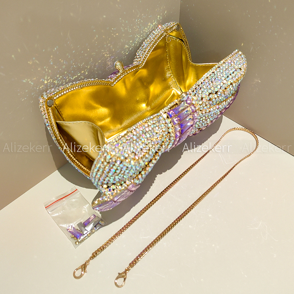 Alizekerr Bow Crystal Evening  - Luxury Bags Consignment recension och pris