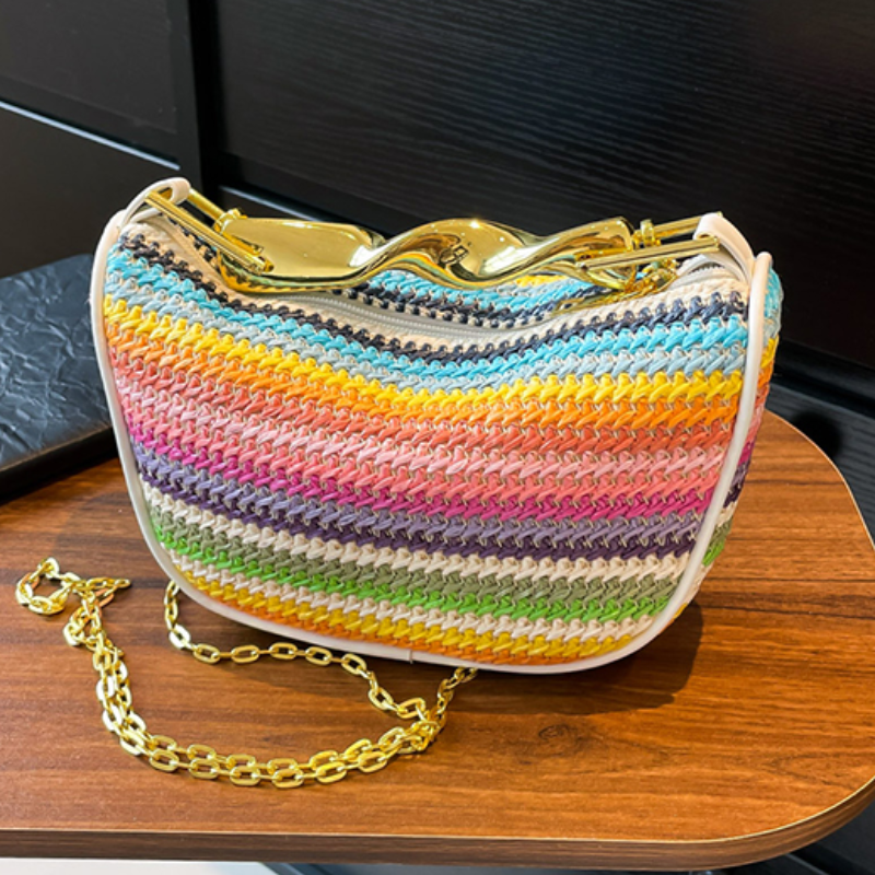 Gold Handle Brand Handwoven Ha - Luxury Bags Gold recension och pris