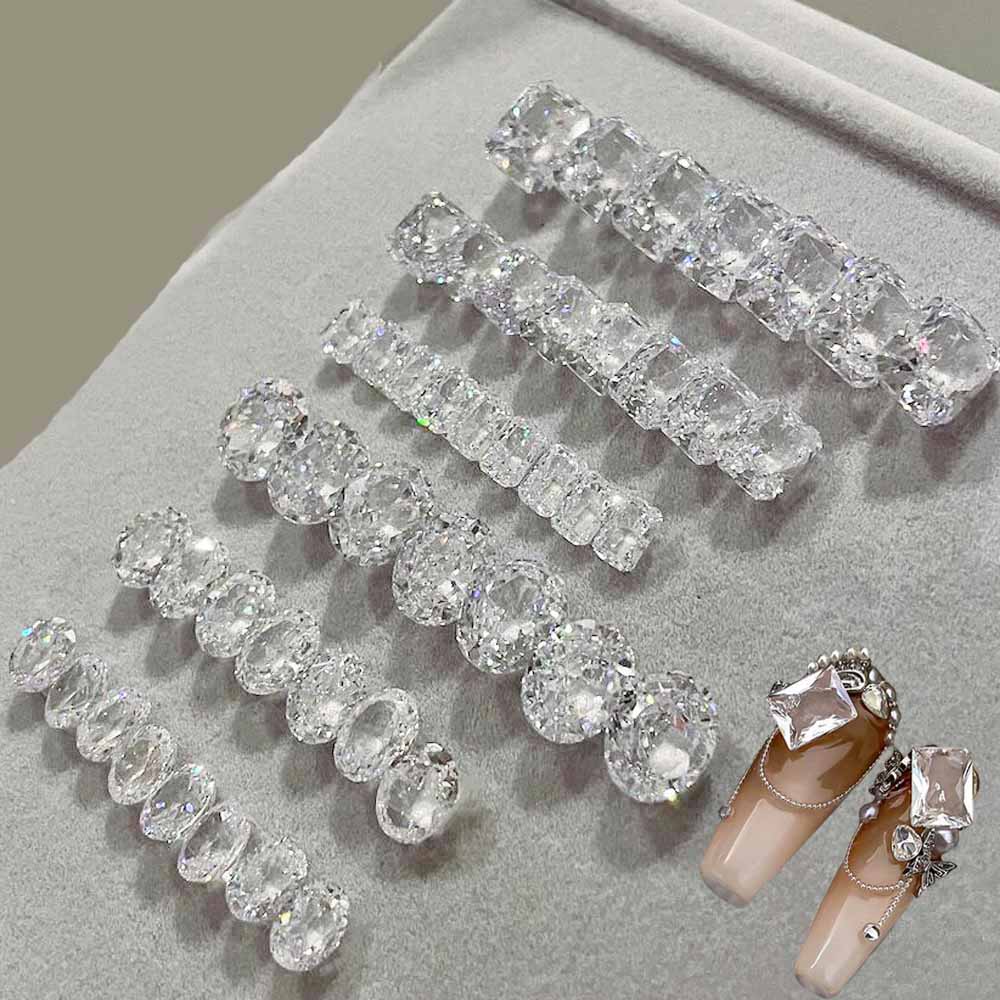 10pcs Clear Round & Square & W - Luxury Bags White recension och pris