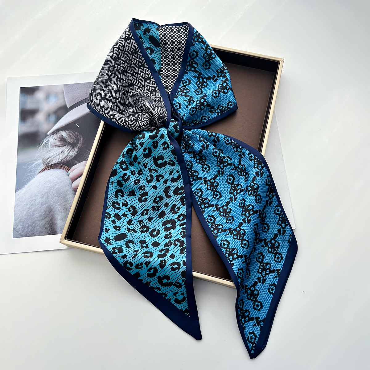 Leopard Printed Skinny Scarf F - Luxury Bags For Summer recension och pris